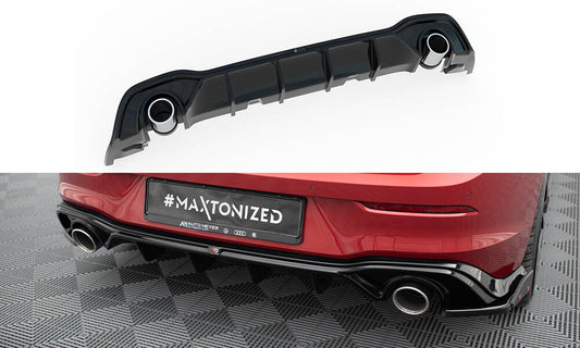 Rajout Du Pare-Chocs Arriere + Faux Pot D'échappement Volkswagen Golf GTE Mk8 VW-GO-8-GTI-RS2G+RS1RG+BLACK