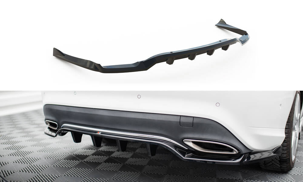 Central Arriere Splitter (avec une barre verticale) Mercedes-Benz CLA C117 Facelift ME-CLA-117F-RD1G+RD2G