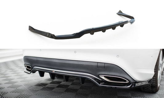 Central Arriere Splitter (avec une barre verticale) Mercedes-Benz CLA C117 Facelift ME-CLA-117F-RD1G+RD2G
