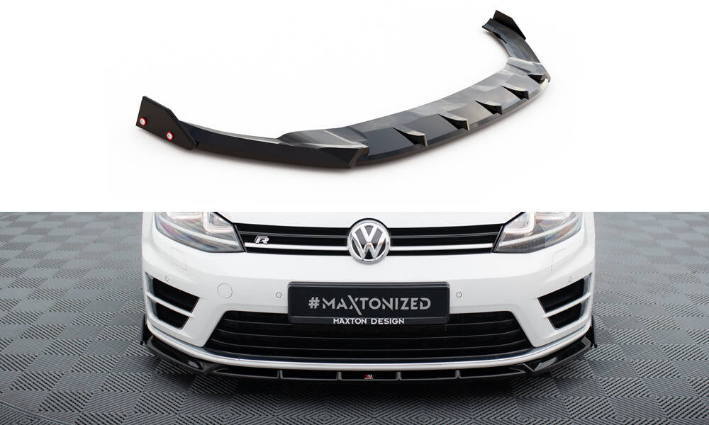 Lame Du Pare-Chocs Avant V.5 + Ailerons Volkswagen Golf R Mk7 VW-GO-7-R-FD5G+FSF1B