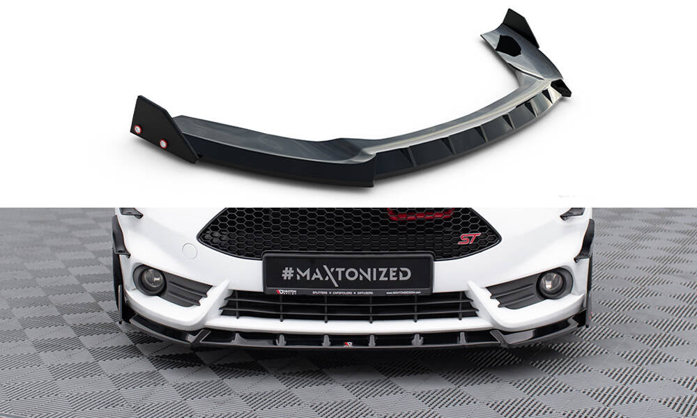 Lame Du Pare-Chocs Avant V.6 + Flaps Ford Fiesta ST Mk7 Facelift FO-FI-7F-ST-FD6G+FSF1B