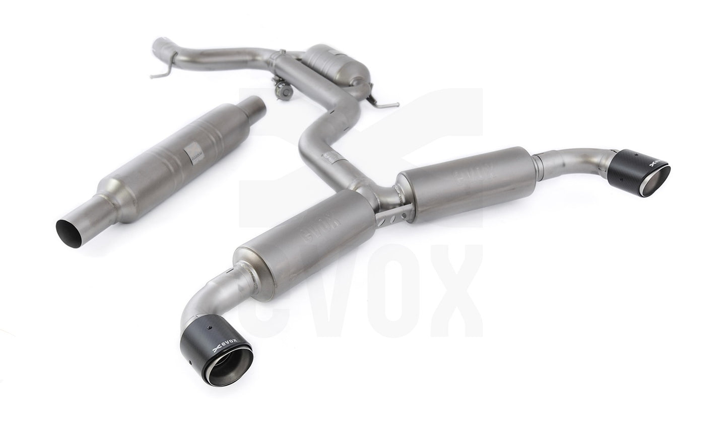 EVOX Silencieux ValveTronic RACE avec MidPipe VW Golf 7 GTI Carbone