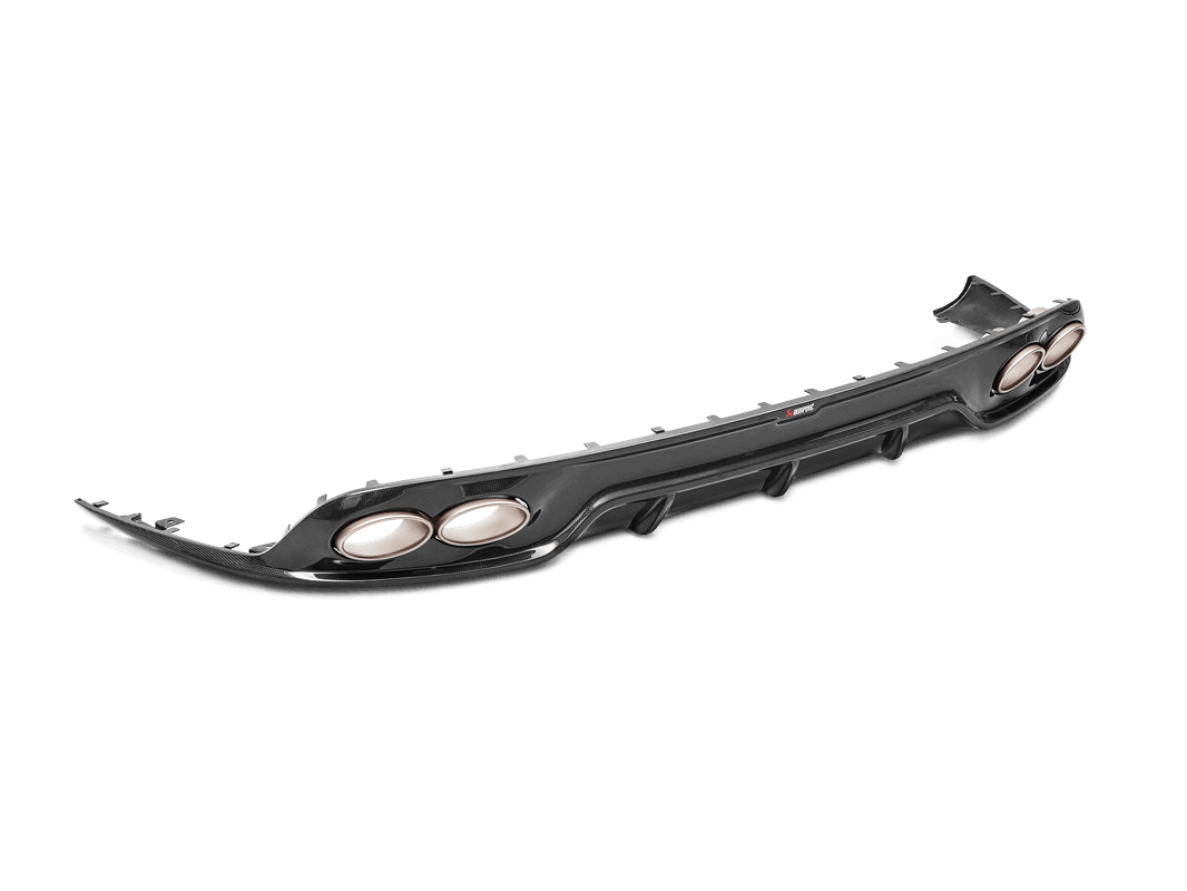 Diffuseur en carbone noir brillant Akrapovic DI-PO/CA/4/G