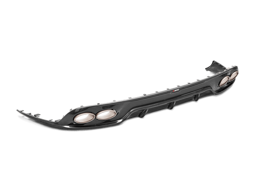 Diffuseur en carbone noir brillant Akrapovic DI-PO/CA/4/G