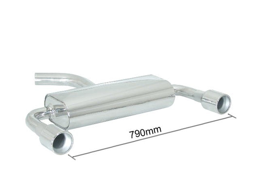 Silencieux arrière duplex Ragazzon en Inox (50.0120.06)