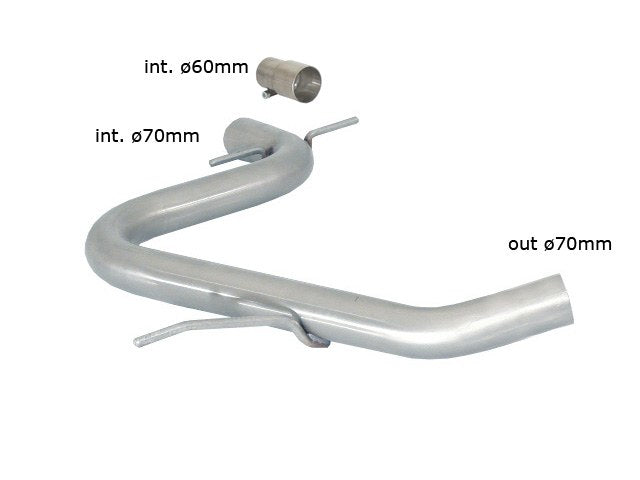 Tube Intermédiaire Ragazzon sans silencieux en Inox (55.0374.00)