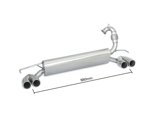 Silencieux arrière duplex Ragazzon en Inox (58.0720.25)