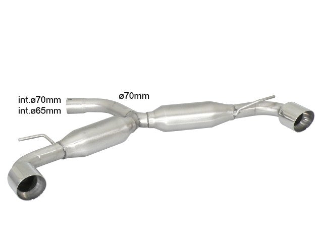 Silencieux arrière duplex Ragazzon en Inox (58.0585.61)