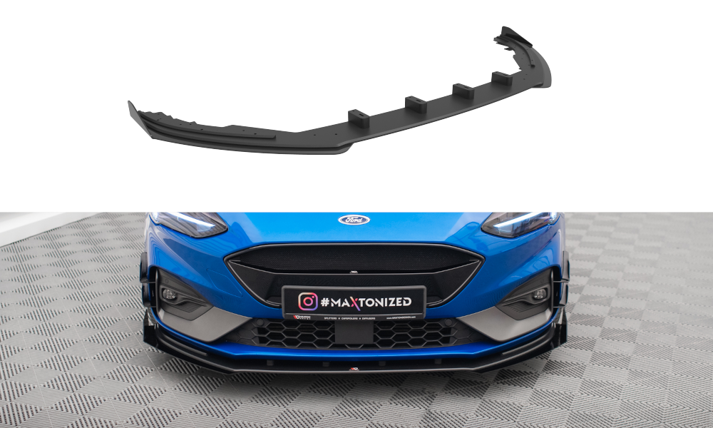 Sport Durabilité Lame Du Pare-Chocs Avant + Flaps Ford Focus ST / ST-Line Mk4 FOFO4STCNC-FD1B+FSF1G