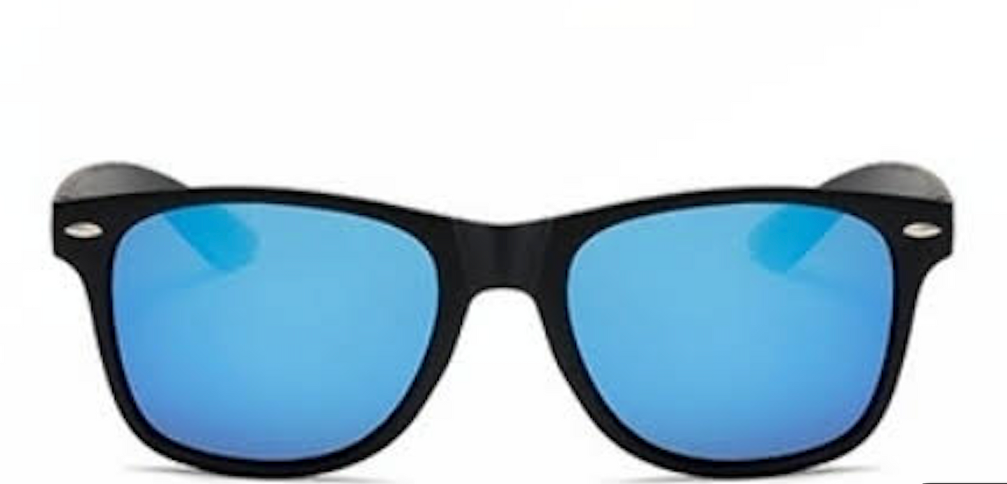 LUNETTES SOLAIRE NOIR VERRES BLEU SHIFTECH ROUGE - UNISEXE