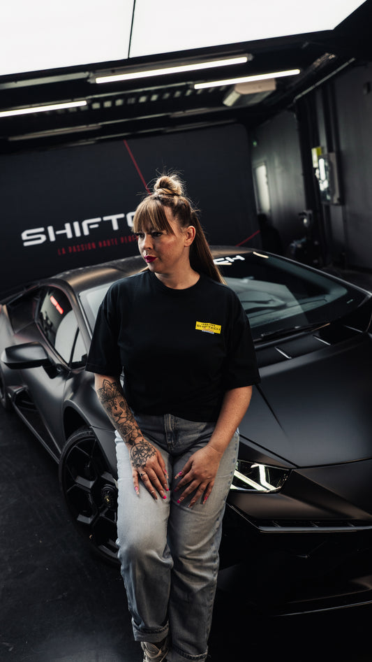 T-shirt manches courtes noir drift SHIFTECH X BTHX - Unisexe