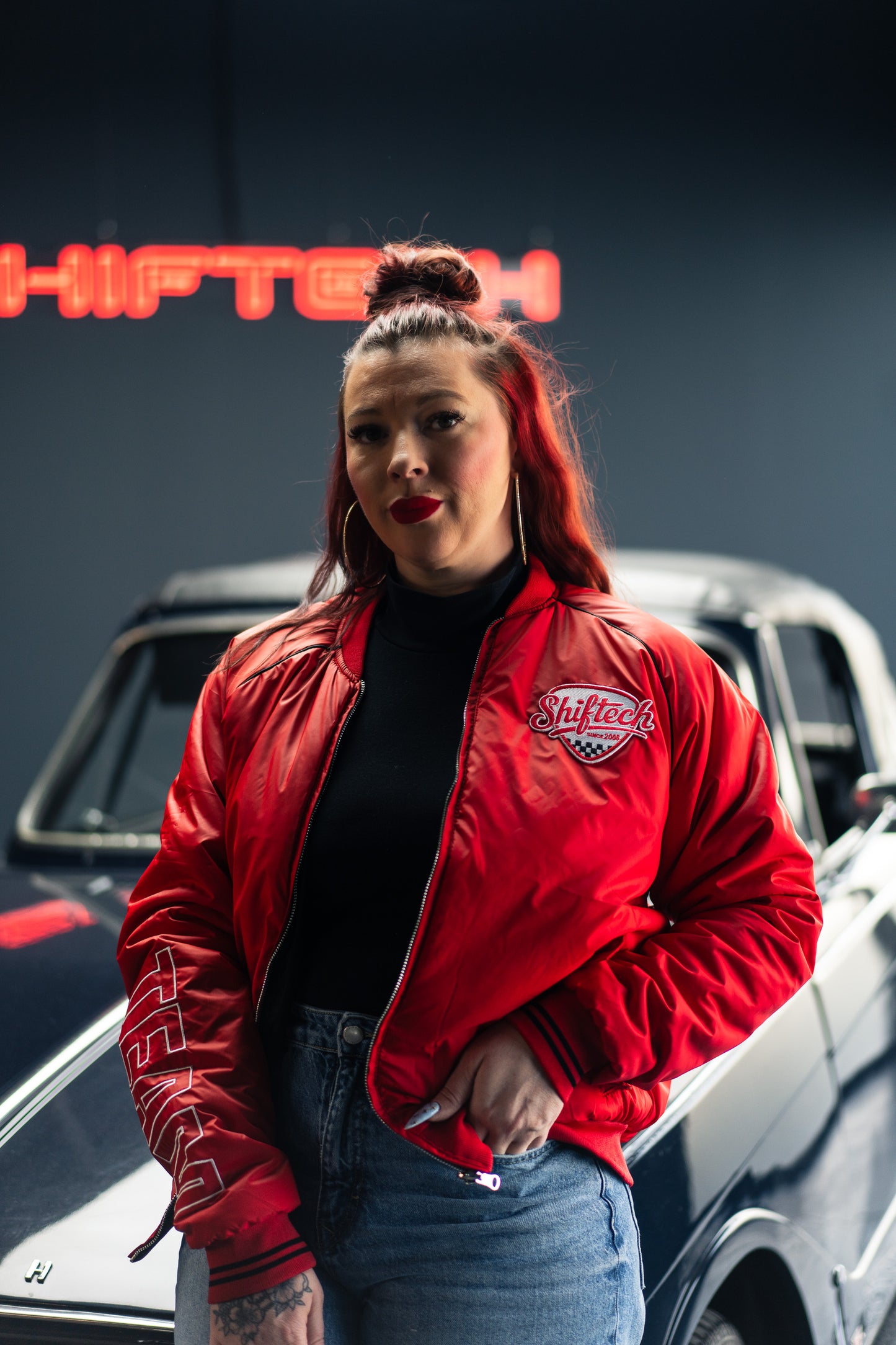 BOMBERS REVERSIBLE SHIFTECH RACING ROUGE ET NOIR
