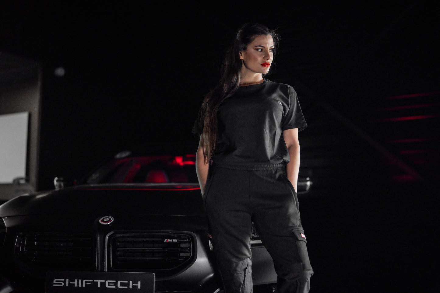 PANTALON NOIR CARGO SHIFTECH ATELIER - UNISEXE