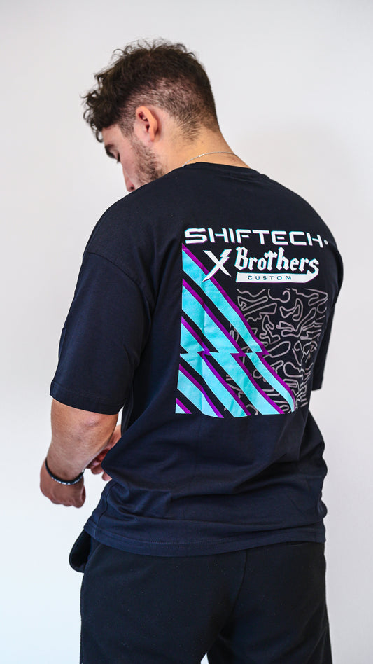 T-SHIRT NOIR DRIFT SHIFTECH X BROTHERS