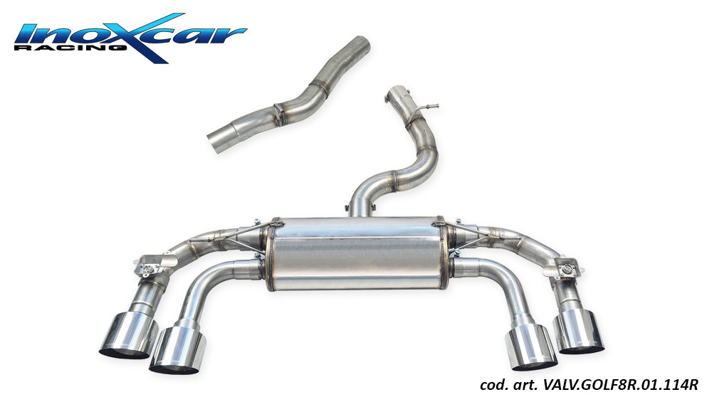 Catback INOXCAR VALV.GOLF8R.01.114R