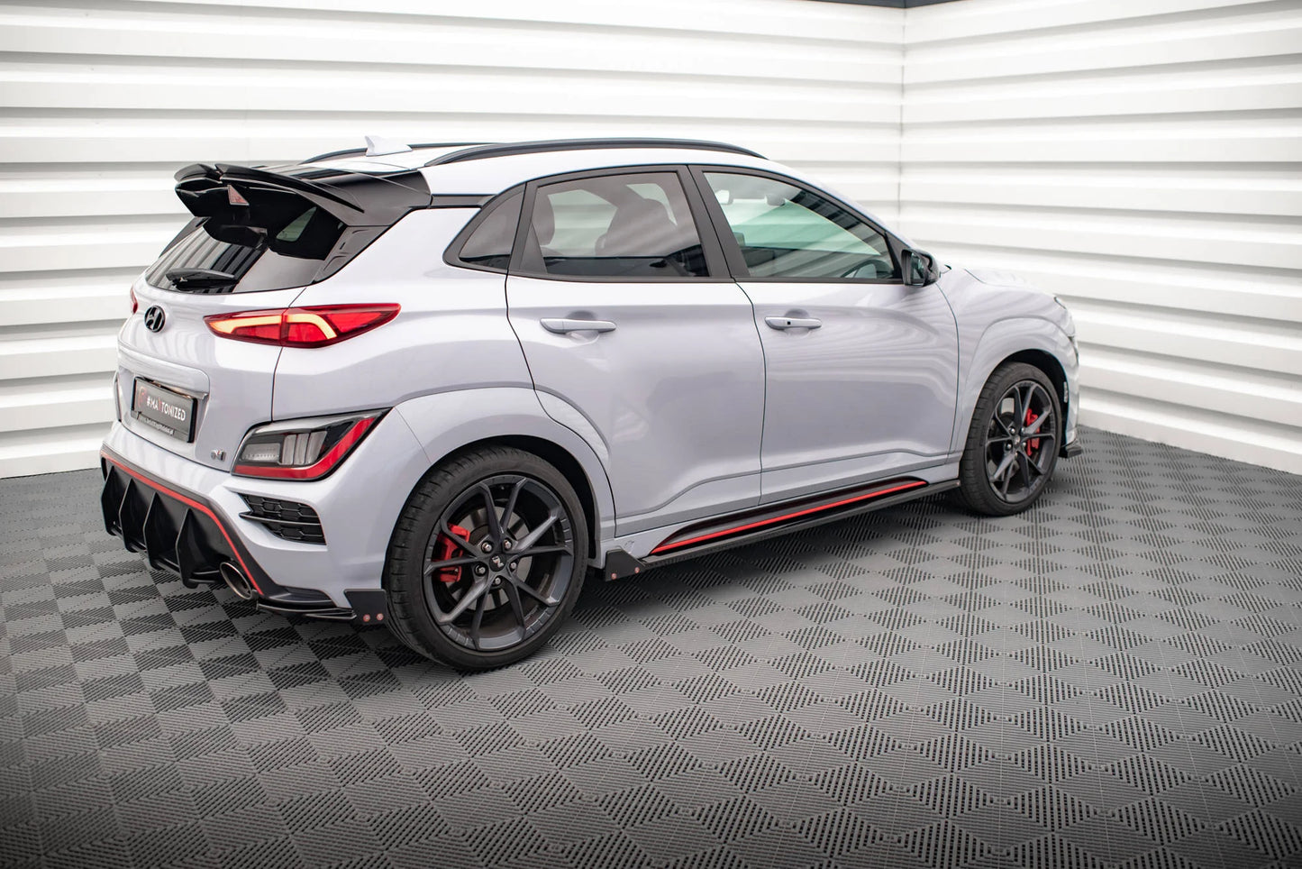 Rajouts Des Bas De Caisse V.1 + Flaps Hyundai Kona N Mk1 HY-KO-1-N-SD1G+SF1B