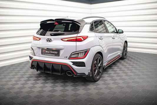 Lames De Pare-Chocs Arrière Latérales V.1 + Flaps Hyundai Kona N Mk1 HY-KO-1-N-RSD1G+RSF1B
