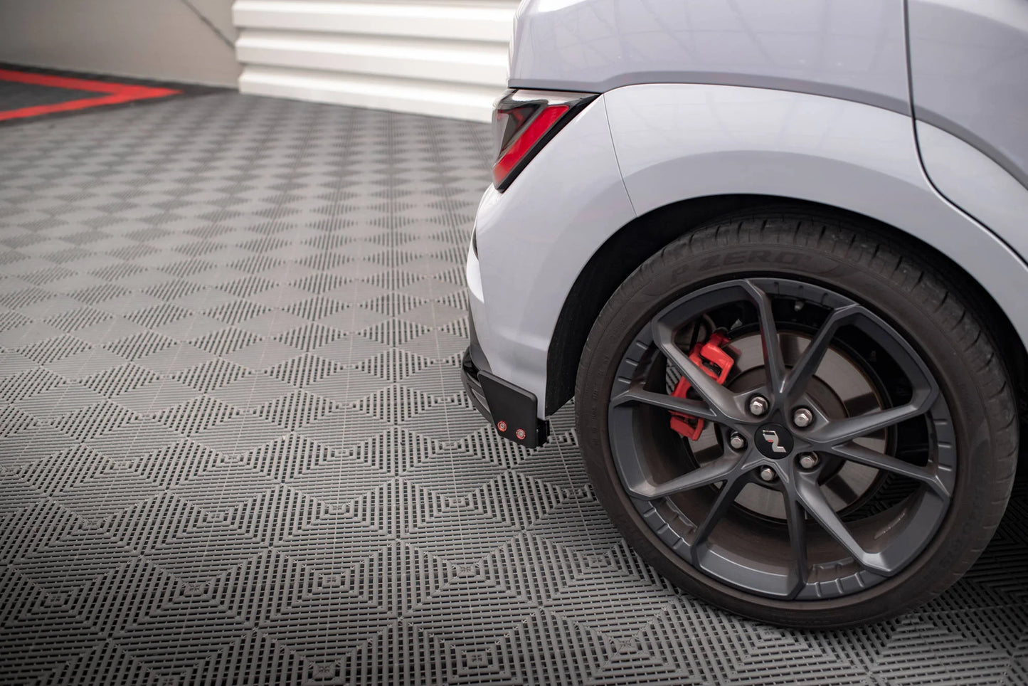 Lames De Pare-Chocs Arrière Latérales V.1 + Flaps Hyundai Kona N Mk1 HY-KO-1-N-RSD1G+RSF1B