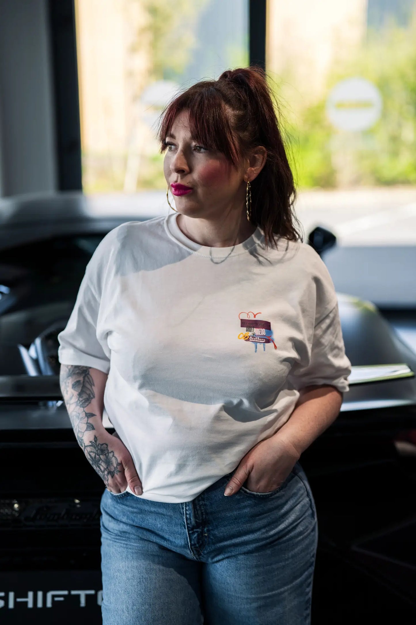 T-shirt manches courtes blanc SHIFTECH X BTHX MEDO - Unisexe