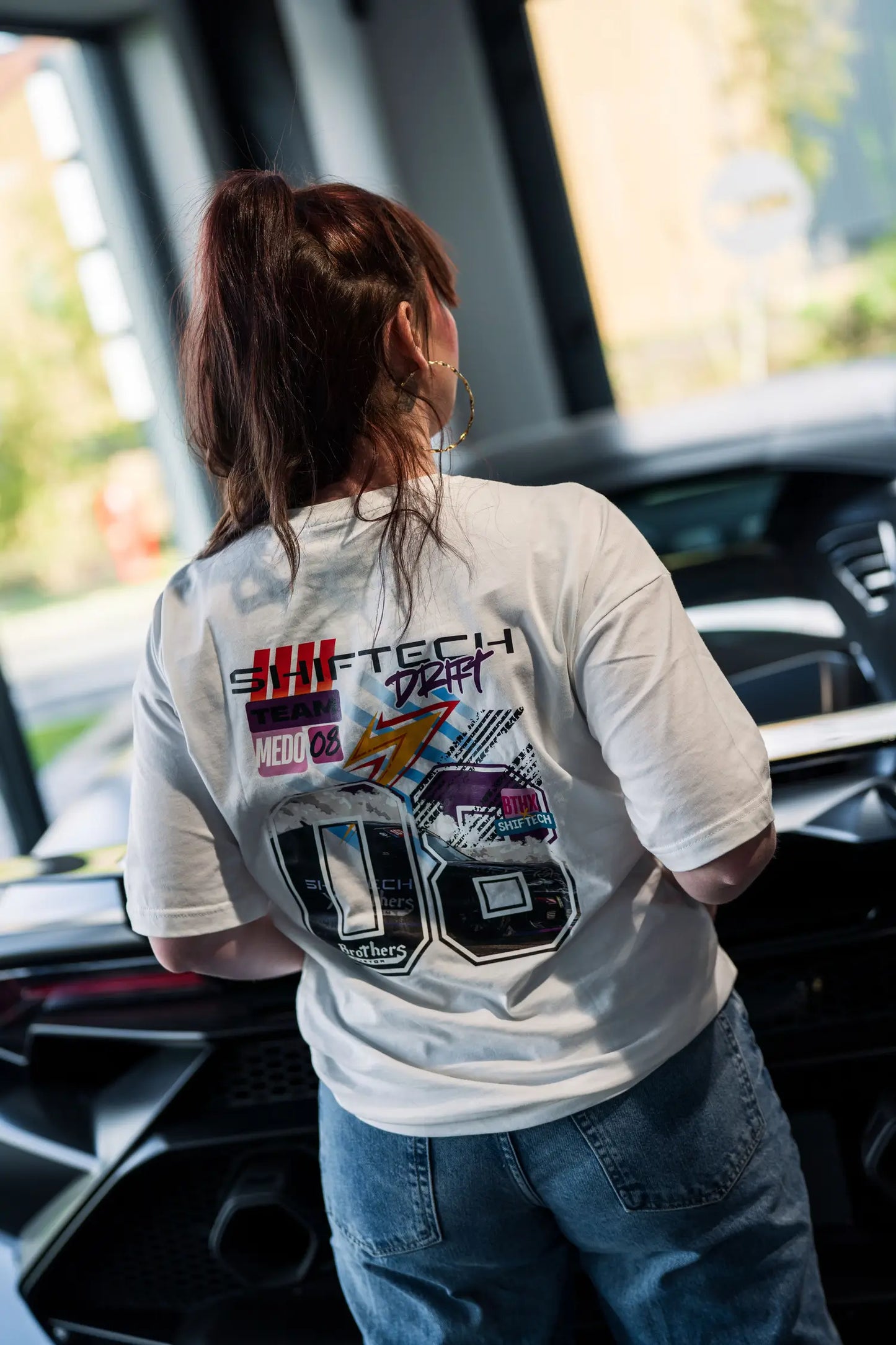 T-shirt manches courtes blanc SHIFTECH X BTHX MEDO - Unisexe